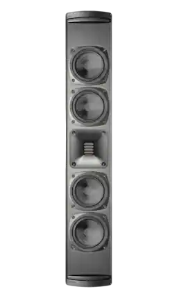 Front. MartinLogan - Discrete Cinema LCR5 2.5-Way Speaker, with Gen2 FMT, Dual 4" Woofers, and Dual 4" Passive Radiators - Black.