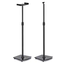ErgoAV - Bookshelf Speaker Stand - Adjustable height - Black