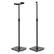 Front. ErgoAV - Bookshelf Speaker Stand - Adjustable height - Black.