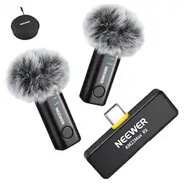 Neewer - KM23Max Wireless Lav, 328ft, 1RX+2TX