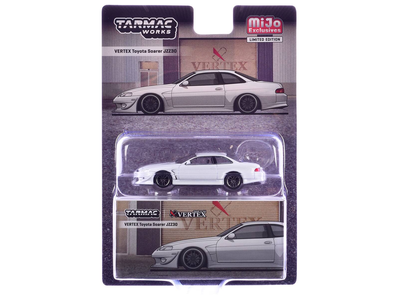 TARMAC WORKS  
MiJo Exclusives  
LIMITED EDITION  
VERTEX Toyota Soarer JZZ30  
VERTEX  
Twitter em TARMAC VERTEX VERTEX Toyota Soarer JZZ30 ERTEY