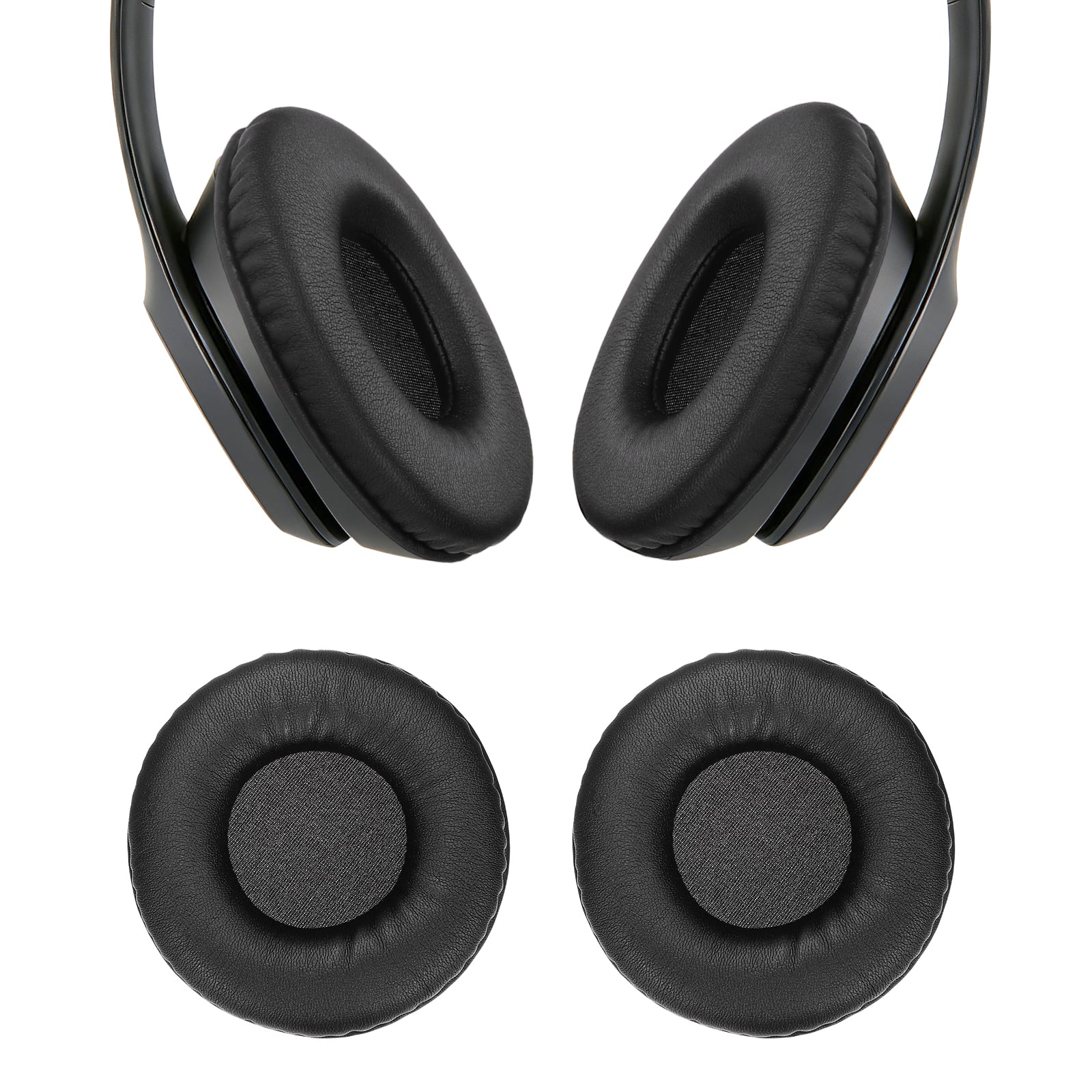 Unique Bargains - 2pcs Universal Wireless Ear Pads Replacement Cushions 3.7 Inch Soft High Density for Headphones Gaming - Black