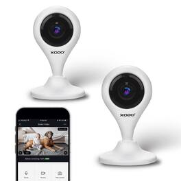 XODO - E4 Smart Wi-Fi Security Camera 1080p HD Indoor with 2-Way Audio, Motion Detection & Night Vision (2-Pack)
