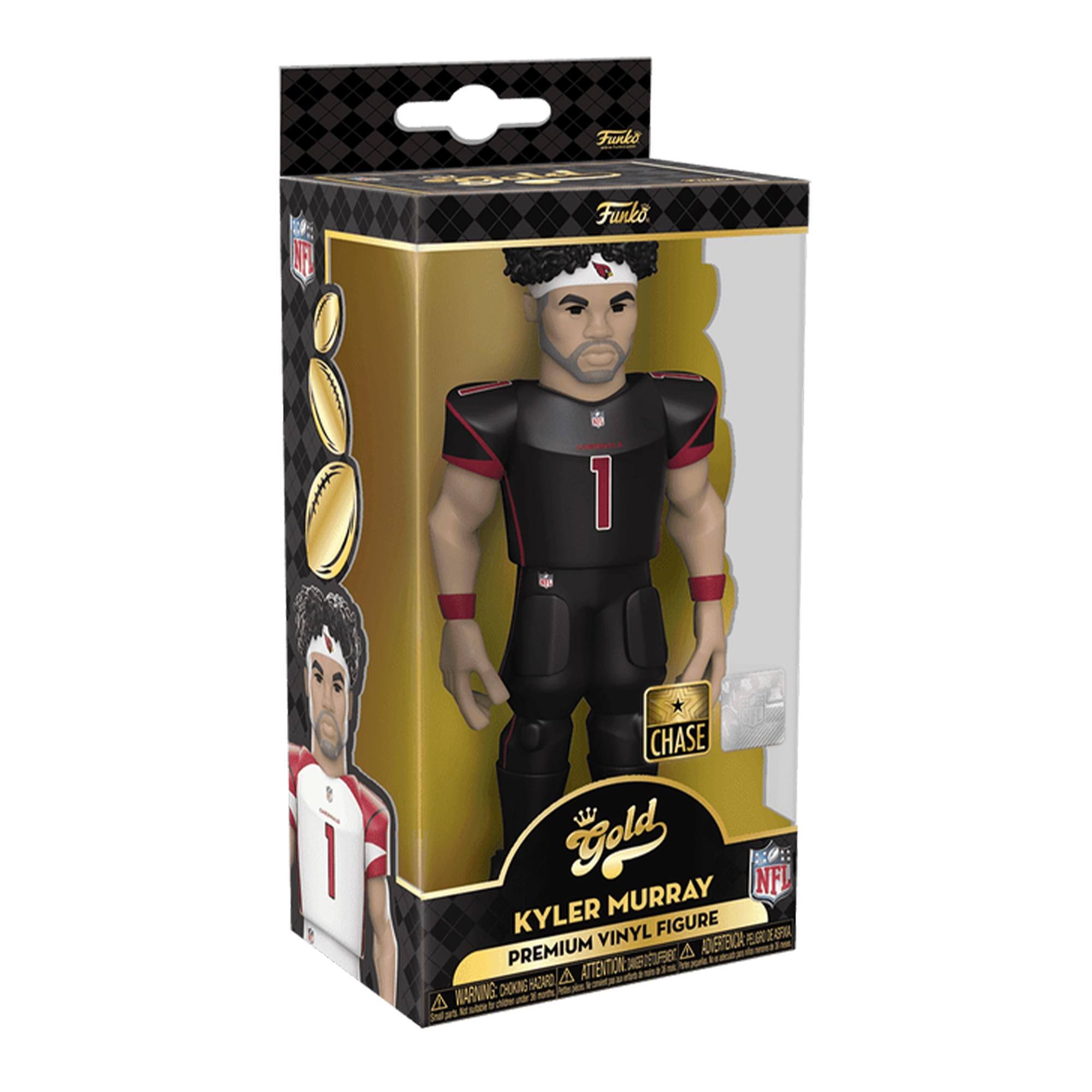 Funko  
NF P Funko 1 1 CHASE Gold NFL KYLER MURRAY VINYL FIGURE  
PREMIUM VINYL FIGURE  
ATTENTION: CHOKING HAZARD - SMALL PARTS  
WARNING: CHOKING HAZARD - SMALL PARTS
