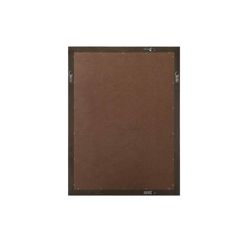 Angle. Elegant Kitchen and Bath - Noah Wooden Rectangle Mirror 27 x 36 in Chocolate Oak - Chocolate Oak.