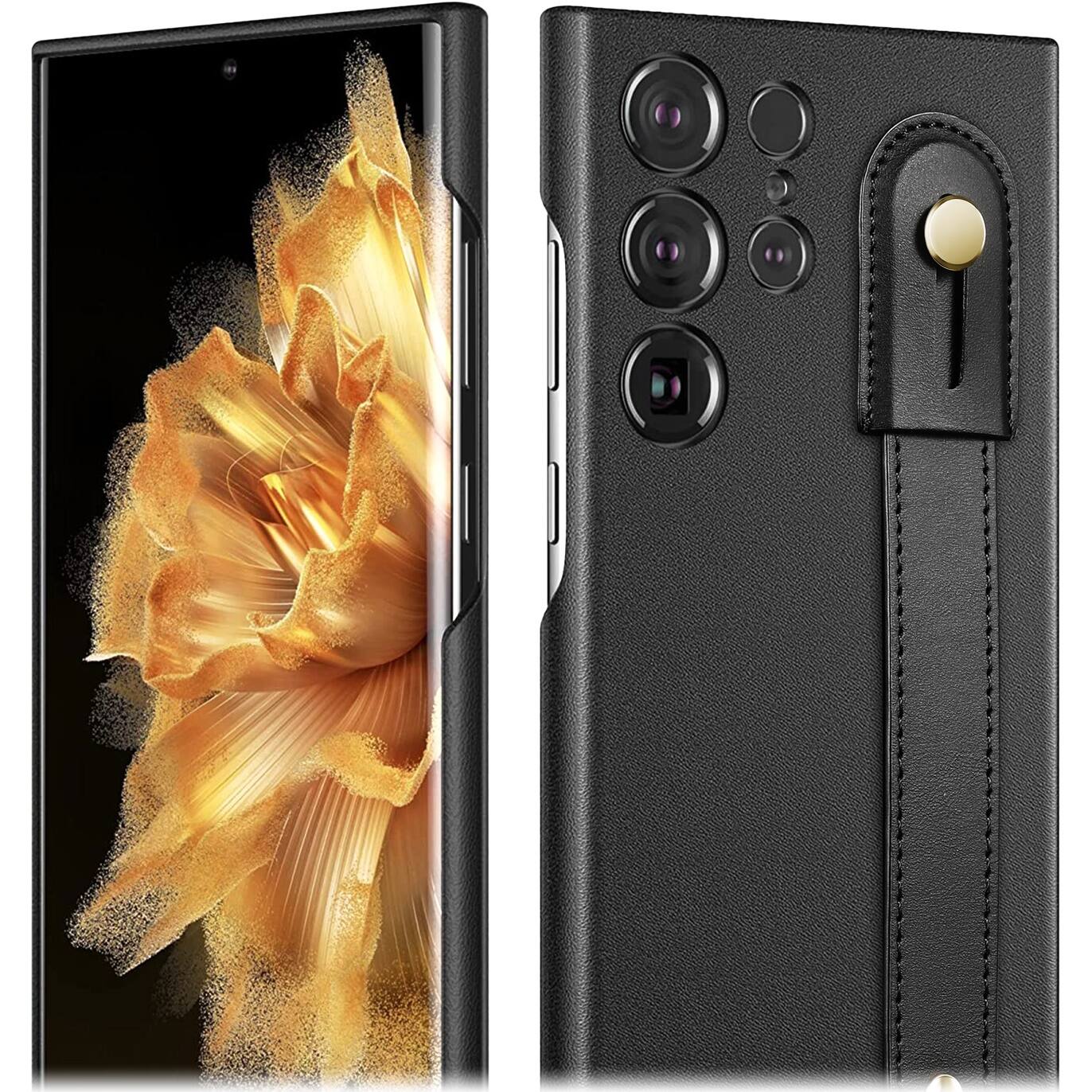 Alt View 14. SaharaCase - FingerGrip Series Case for Samsung Galaxy S23 Ultra - Black.