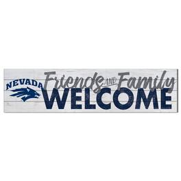 Jardine - Nevada Wolf Pack 10'' x 40'' Friends & Family Welcome Sign - White