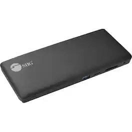 SIIG Inc - SIIG USB-C Triple Video MST Docking Station with PD - Triple 1080p Displays - 65W PD Charging - USB-A 5Gbps - MST