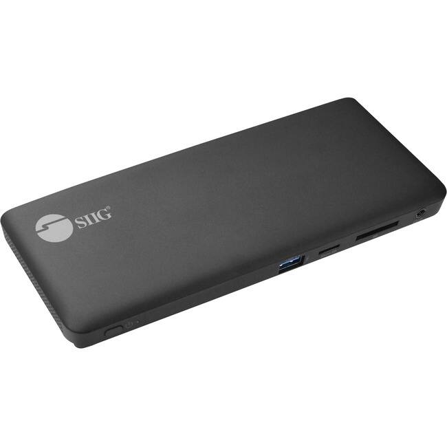 Front. SIIG Inc - SIIG USB-C Triple Video MST Docking Station with PD - Triple 1080p Displays - 65W PD Charging - USB-A 5Gbps - MST.