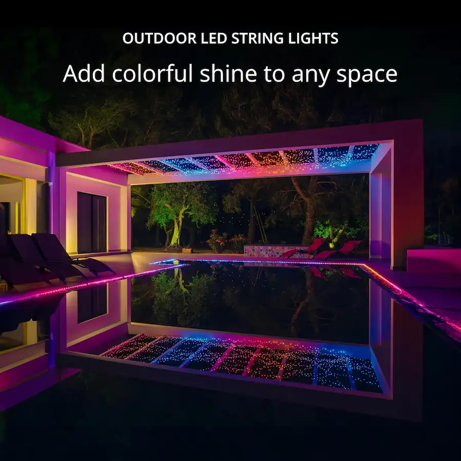 Twinkly Smart Light String 100 LED RGB (Gen II) Black TWS100STP-GUS ...