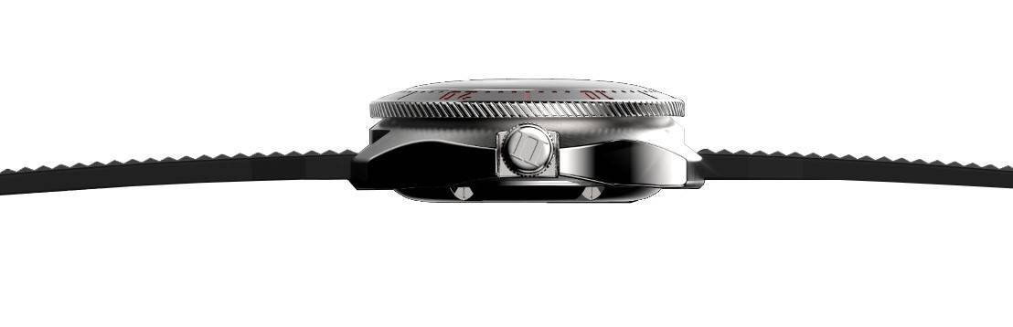 Alt View 1. RATIO - FreeDiver X Marine Black With Black Ceramic Inlay Automatic Diver RTX001 200M Men's Watch - Black and silver.