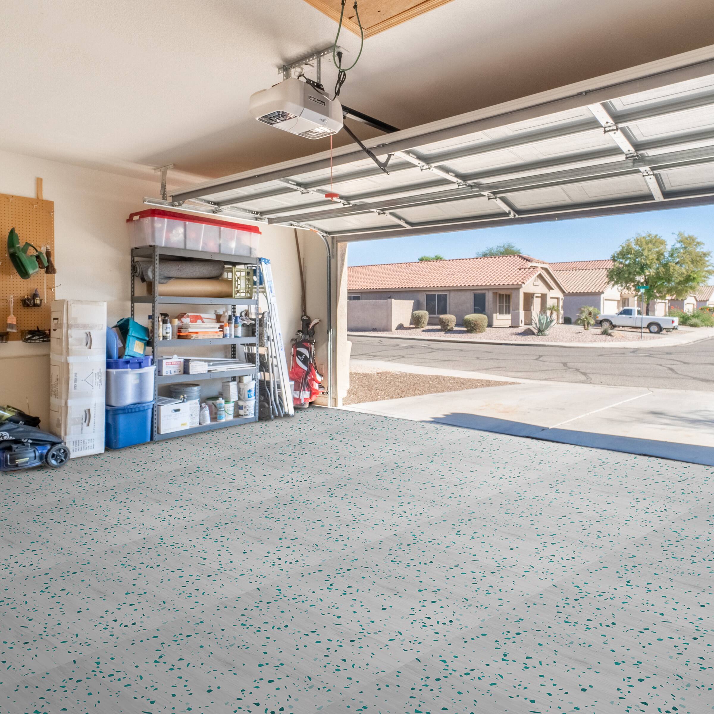 Alt View 2. Sorbus - Sorbus 48 Sq. Ft. Wood Grain Floor Tiles Foam Mat EVA Interlocking Mats Tile 3/8-Inch Thick Flooring Wood Mats w/Borders - Terrazzo.