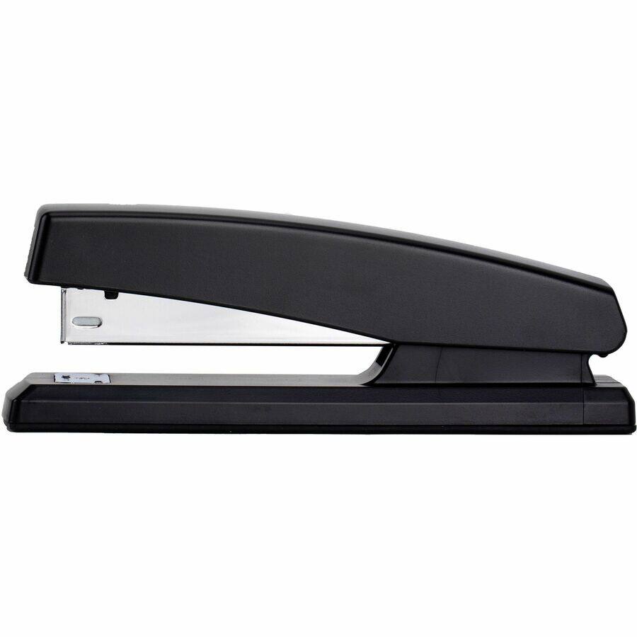 Angle. Business Source - Business Source Full-Strip Desktop Stapler - Black - Metal Plastic.