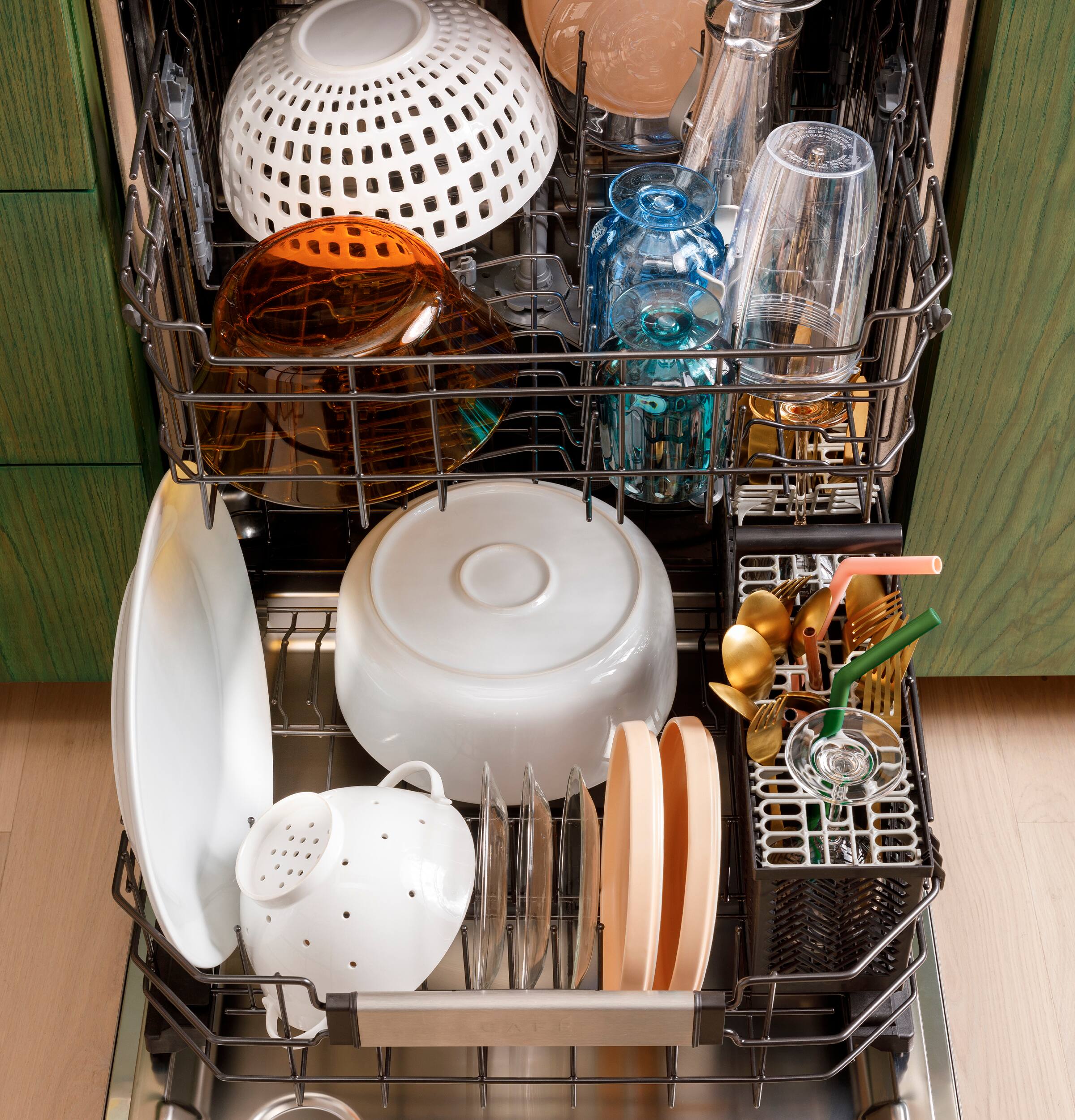Alt View 13. Café - 24 in. Top Control Smart Built-In Stainless Steel Tub Dishwasher with 3rd Rack, 16 Place Settings, 44 dBA - Custom Panel Ready.