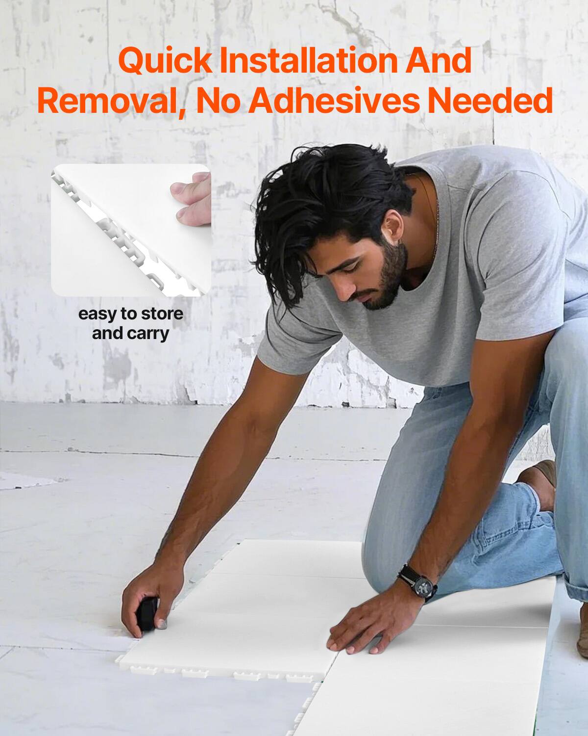 Quick Installation And Removal, No Adhesives Needed

easy to store and carry