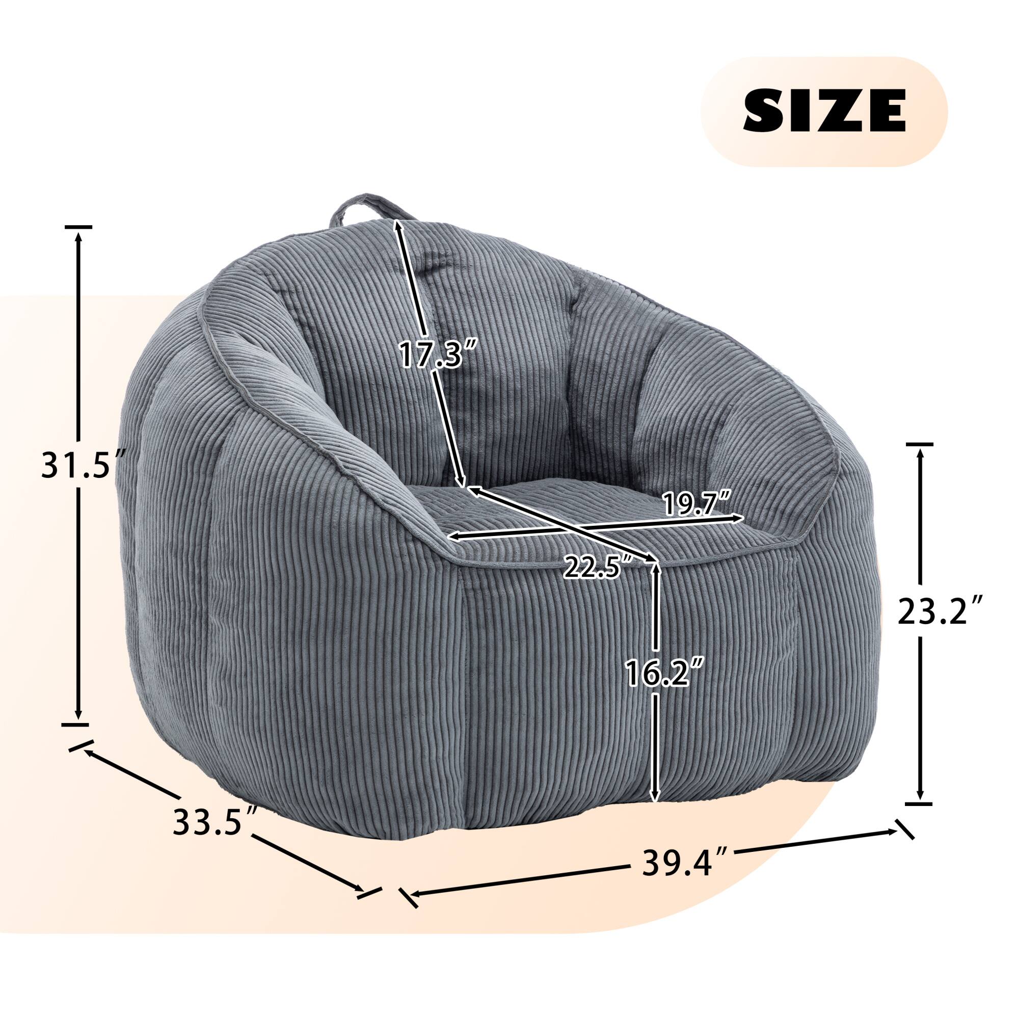 SIZE  
17.3"  
31.5"  
19.7"  
22.5"  
16.2"  
23.2"  
33.5"  
39.4"