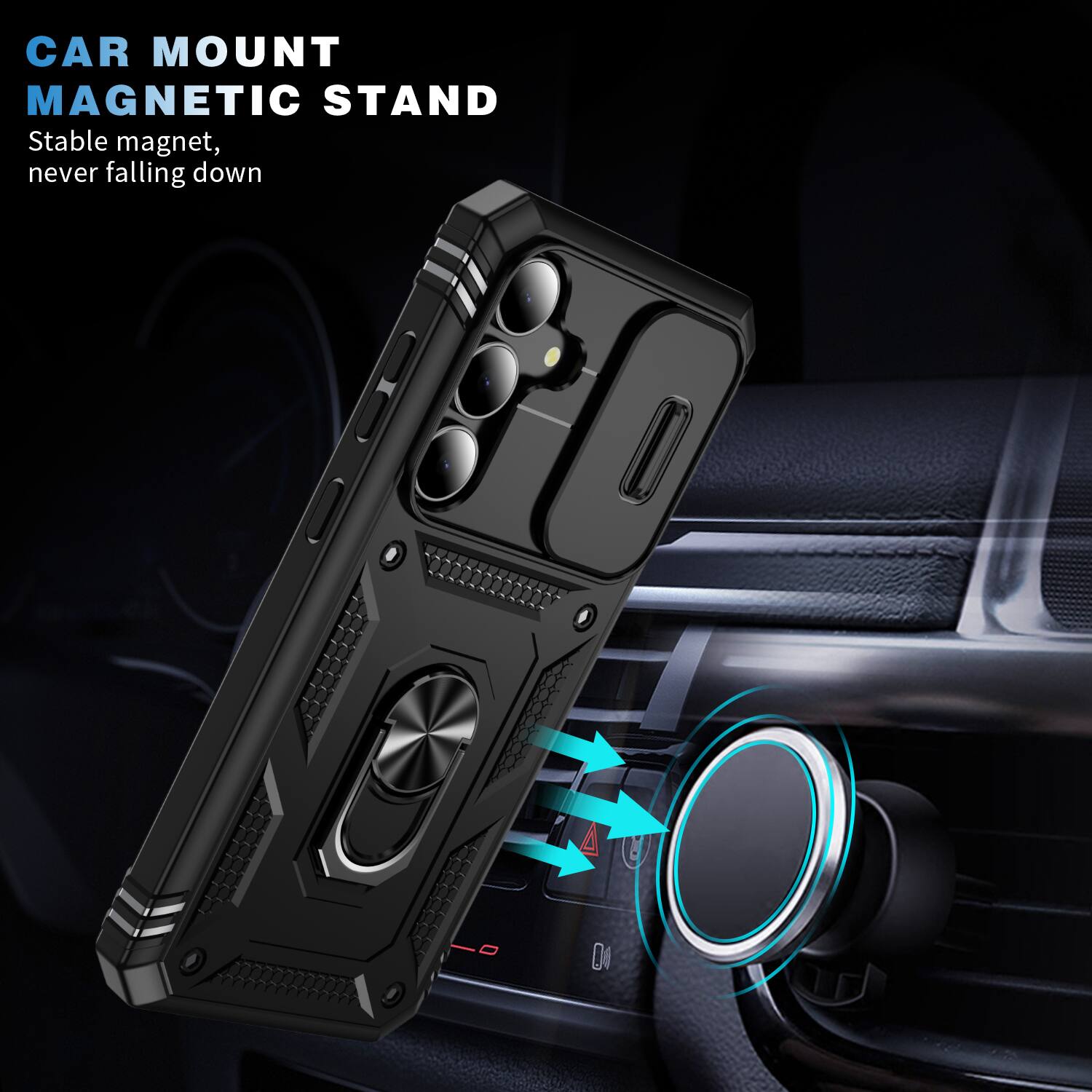 CAR MOUNT MAGNETIC STAND  
Stable magnet, never falling down
