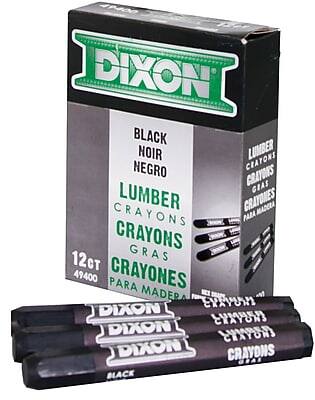 DIXON  
BLACK NOIR NEGRO  
LUMBER CRAYONS  
CRAYONS GRAS  
12CT 49400  
PARA MADERA  
CRAYONES PARA MADERA