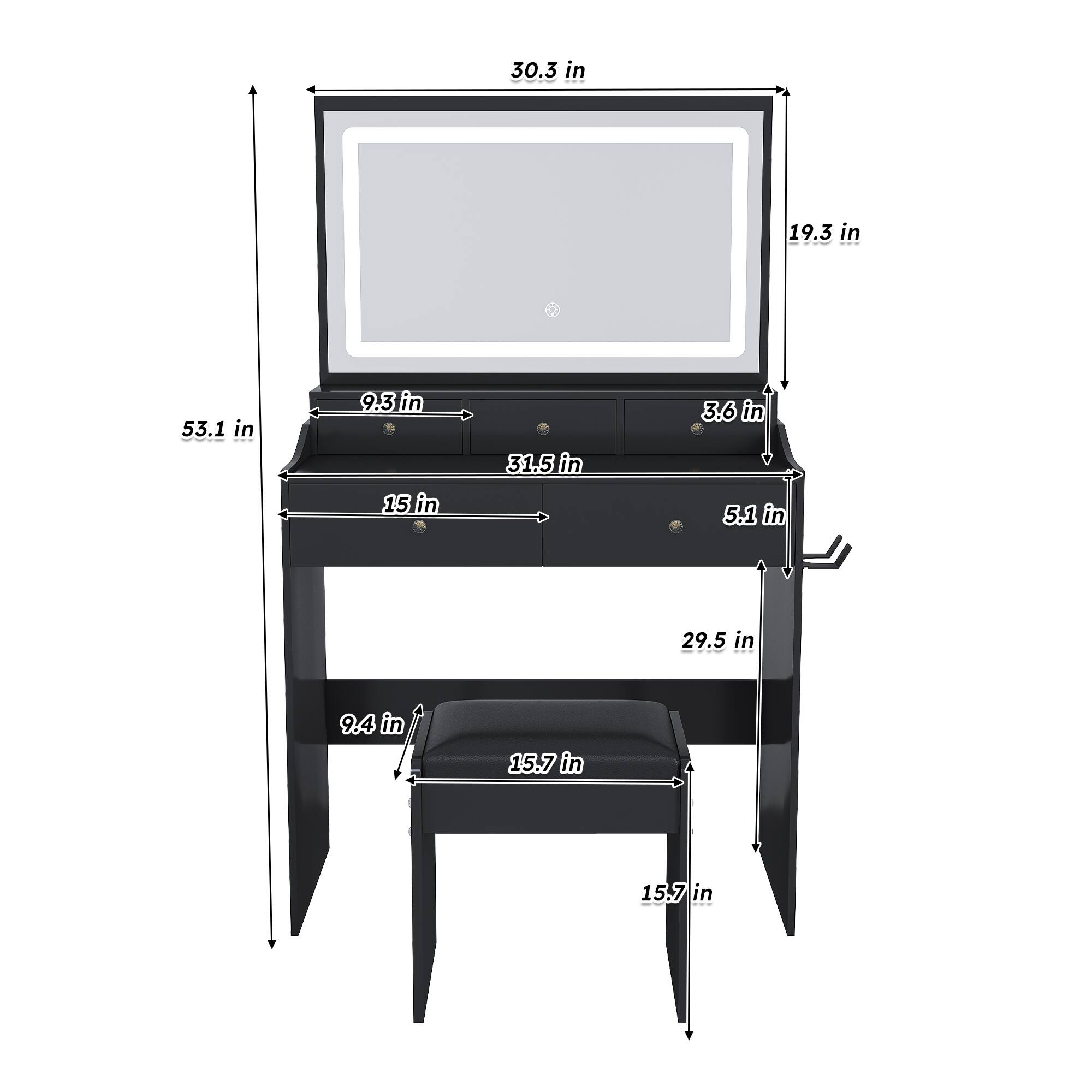 - 30.3 in
- 19.3 in
- 53.1 in
- 9.3 in
- 15 in
- 31.5 in
- 3.6 in
- 5.1 in
- 29.5 in
- 9.4 in
- 15.7 in
- 15.7 in