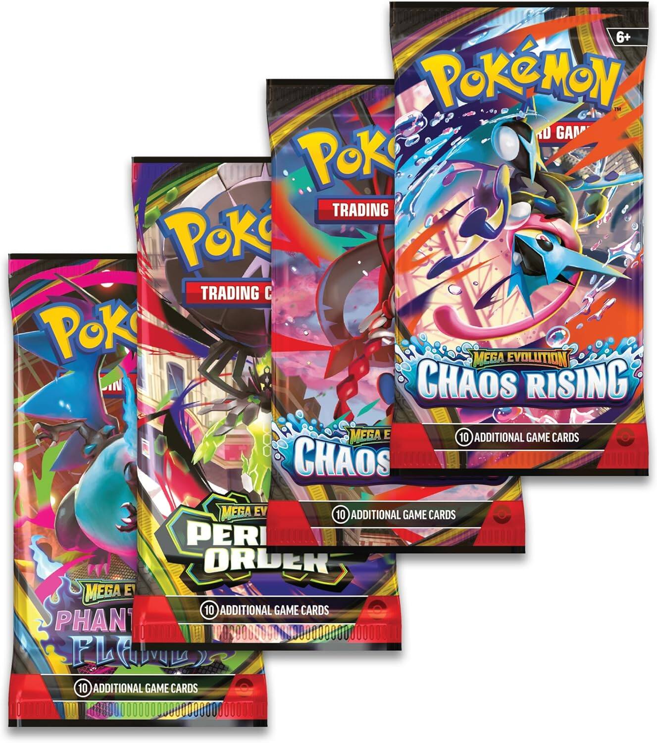 6+ Pokémon Trading Card Game: Pokémon Trading Card Game: Mega Evolution Chaos Rising Mega Evolution Chaos Rising Mega Evolution Peri Order Mega Evolution Phan