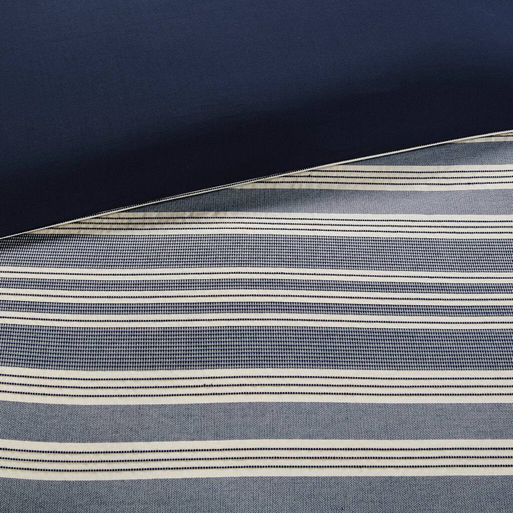 Alt View 5. Gracie Mills - Gracie Mills Nolan Jacquard Stripe Comforter Set - Blue.
