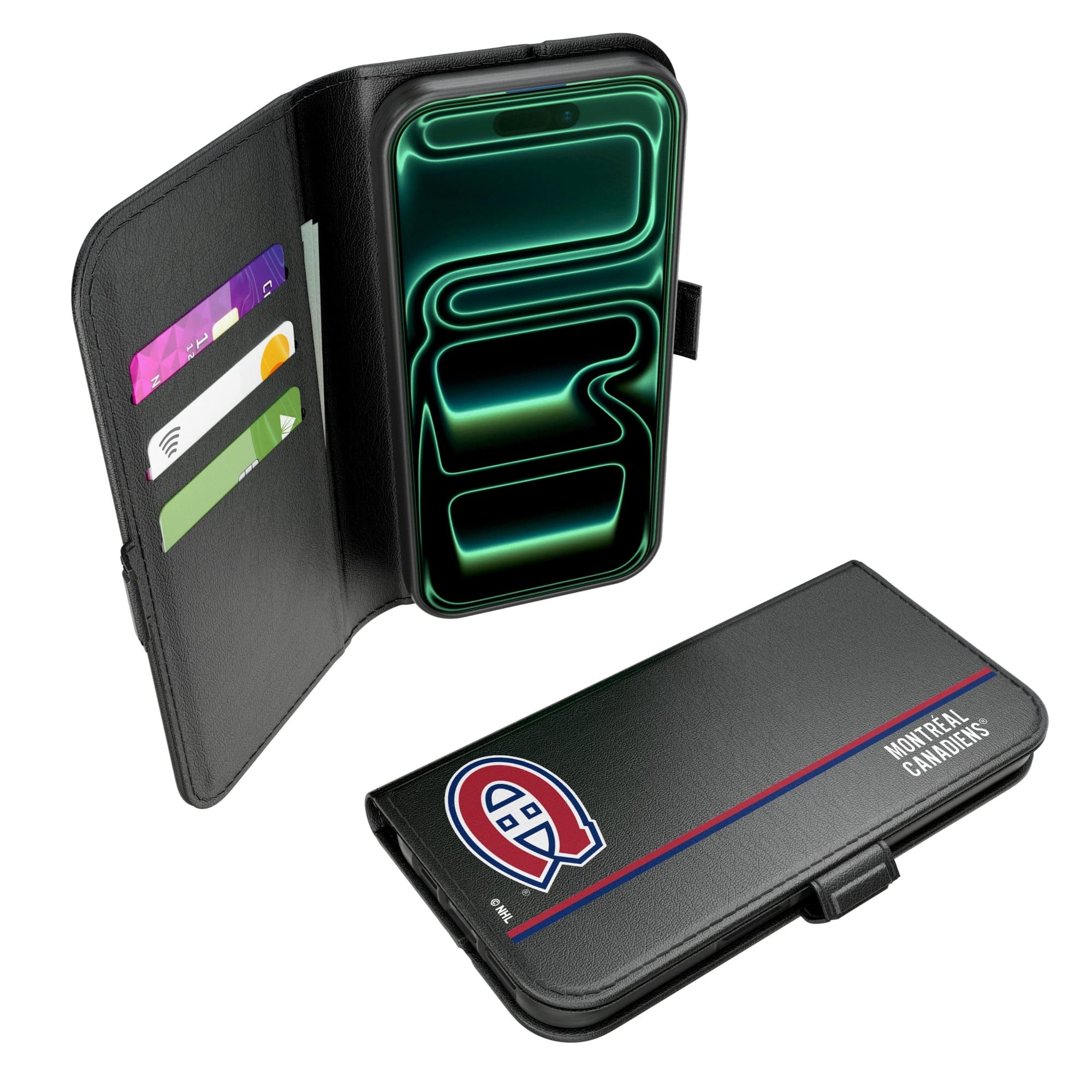 Keyscaper - NHL - Montreal Canadiens iPhone Folio 2.0 Case - 17 Pro - Black price history on PriceWatchPro