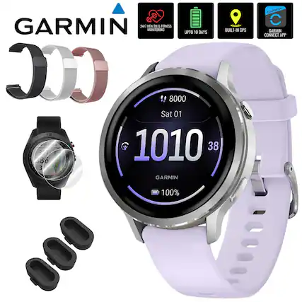 GARMIN 24/7 HEALTH & FITNESS MONITORING
BUILT-IN GPS
UPTO 10 DAYS
GARMIN CONNECT APP
100%