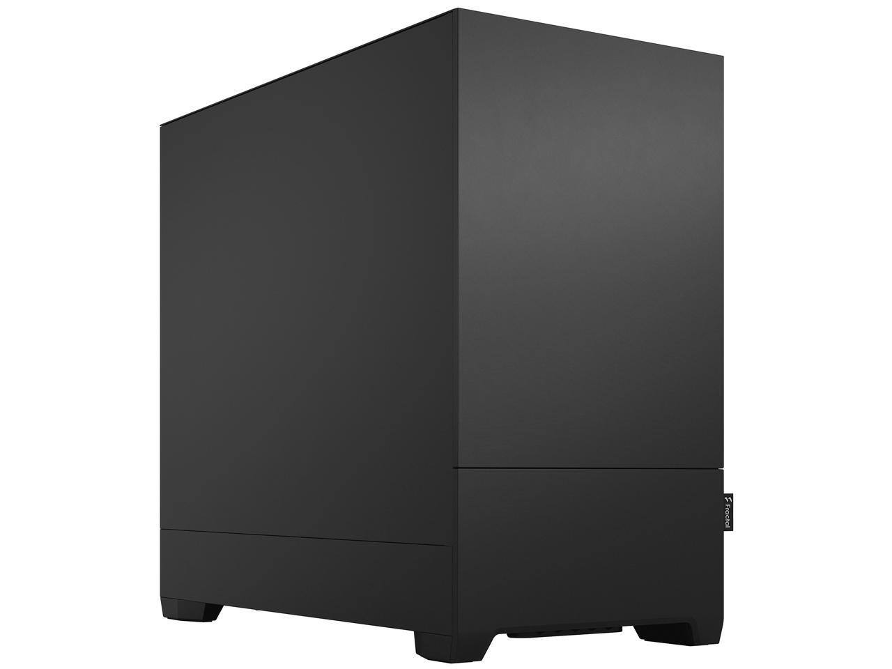 Front. Fractal Design - Pop Mini Silent Computer Case - Black.