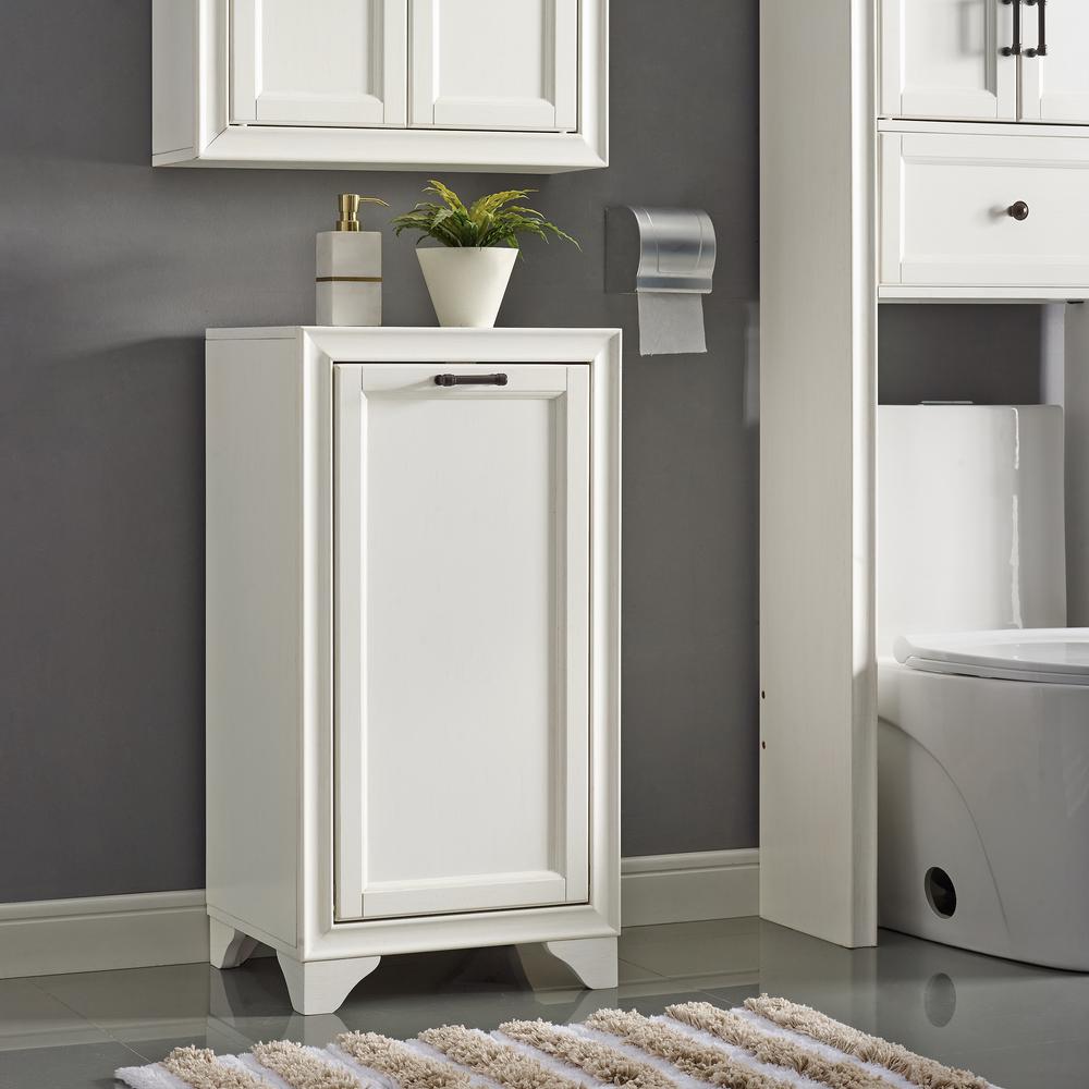 Alt View 2. Crosley Furniture - Tara Laundry Hamper - White.