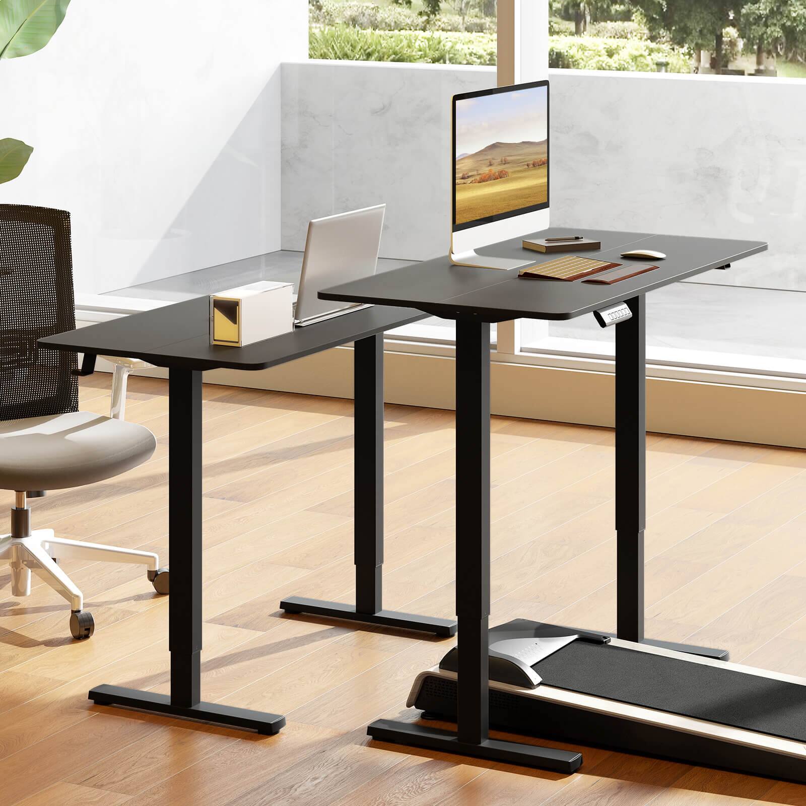 Alt View 1. Costway - Costway 48" x 24" Sit to Stand Desk with 3 Memory Settings & Anti-Collision Protection - Black.