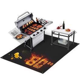 Reds Spade - X In Grill Mats For Outdoor Fireproof Griddle Compatible With Blackstone To Protect The Deck Accessories - - 80" x 48" x 0.02"