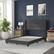 Alt View 3. Alamont Home - Hollis Full Size Upholstered Platform Bed with Wingback Headboard - Charcoal.