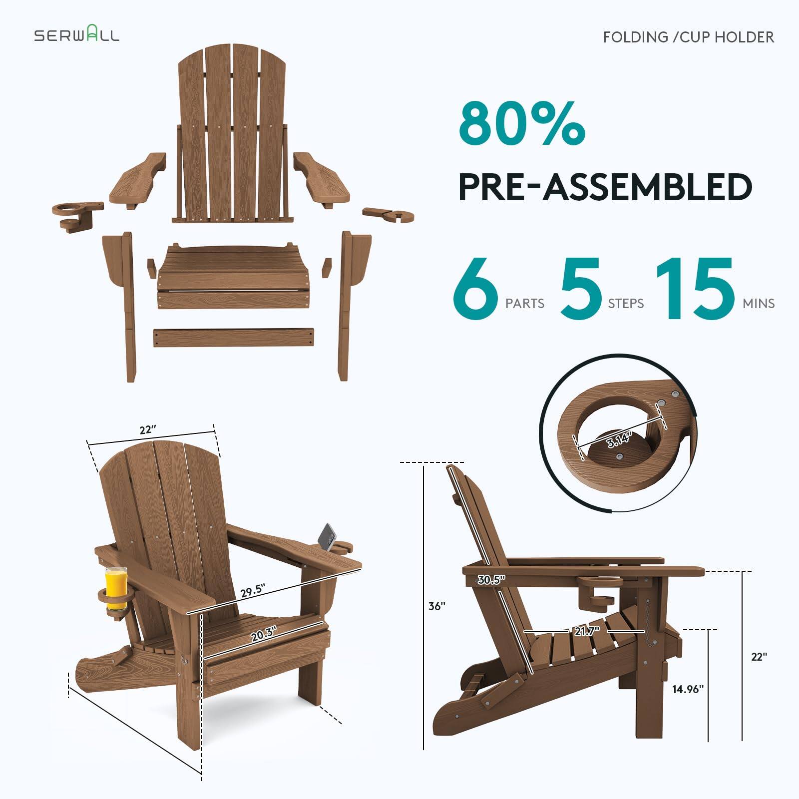SERWALL LL FOLDING / CUP HOLDER  
80% PRE-ASSEMBLED  
6 PARTS  
5 STEPS  
15 MINS  
22"  
305  
29.5"  
36"  
30.5"  
20.3"  
21.7"  
22"  
14.96"