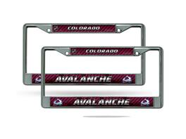 Rico Industries - Colorado Avalanche NHL Chrome Metal (Set of 2) License Plate Frames - Multi
