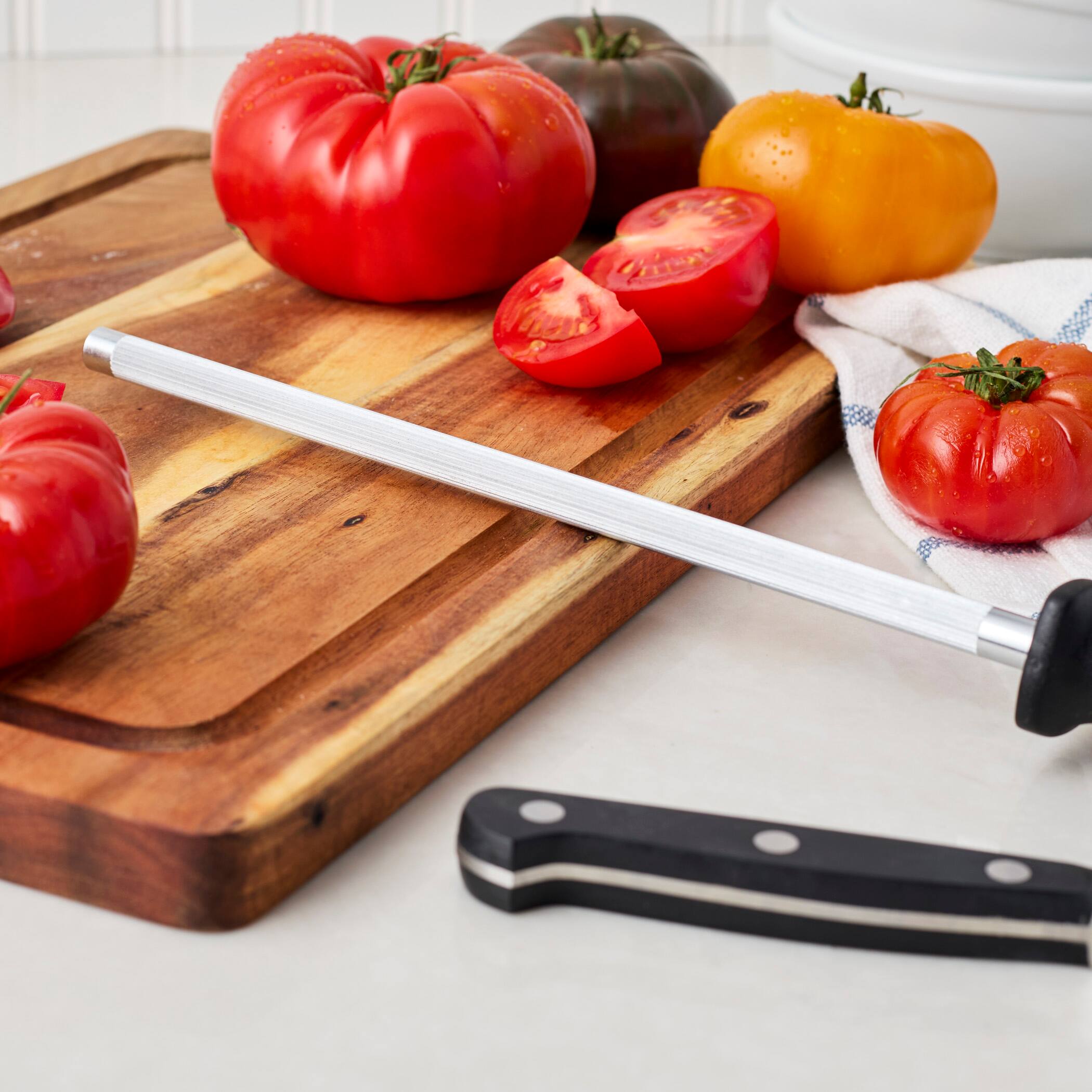 Alt View 3. Henckels - Henckels Fine Edge Pro 9-inch Sharpening Steel - Black.