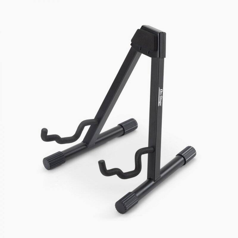 Front. On Stage Stands - On-Stage GS7462B Professional A-Frame Guitar Stand (Holds Electric, Acoustic, and Bass Guitars, Small Amps, and Mixers, - Black.