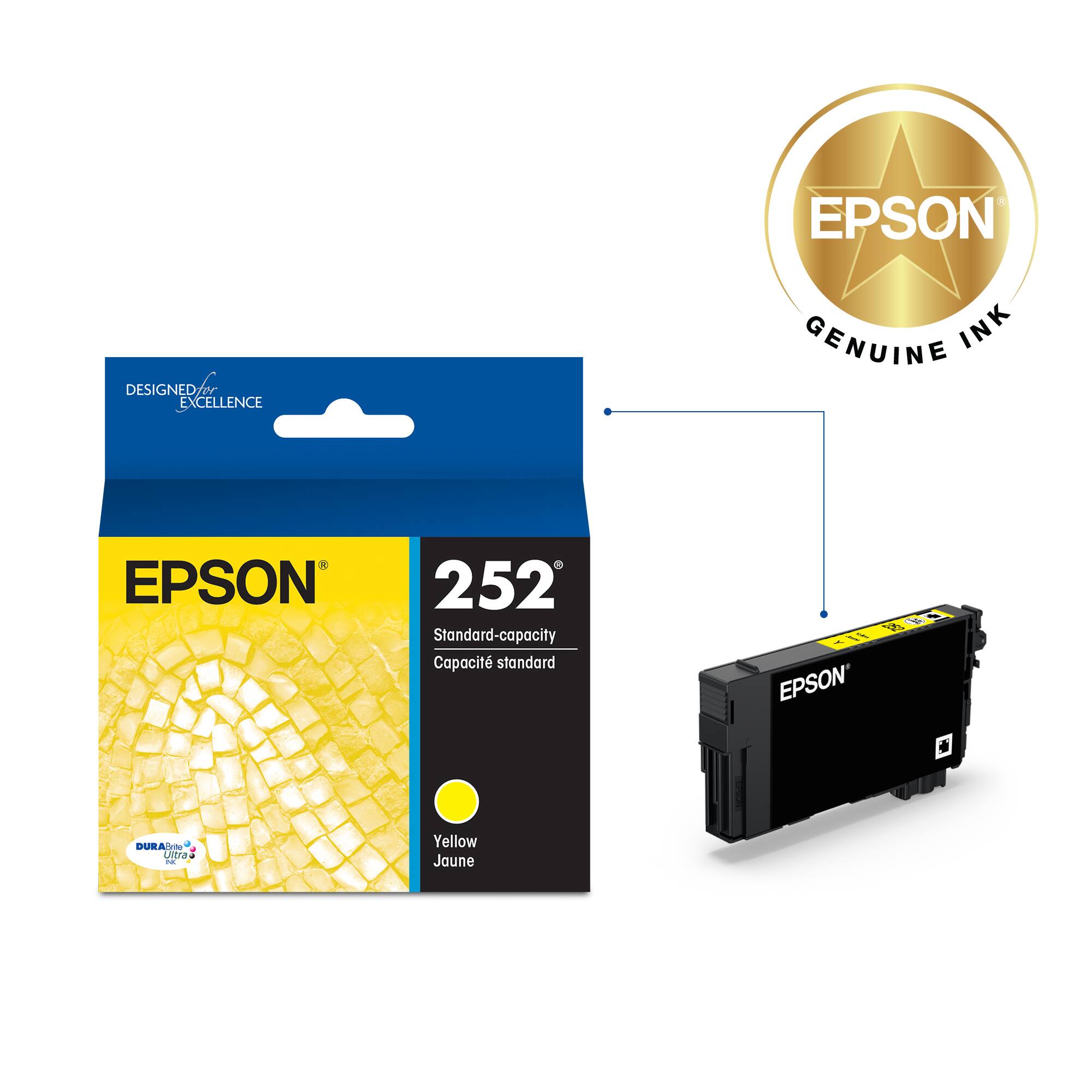 EPSON DESIGNED FOR EXCELLENCE GENUINE INK EPSON 252 Standard-capacity Cartridge. Standard 38mm Tie. EPSON.