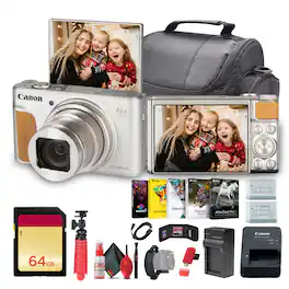 Canon - PowerShot SX740 HS Lite Edition Digital Camera (Silver) + 64GB Card + More