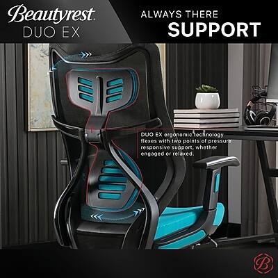 Beautyrest DUO EX  
ALWAYS THERE SUPPORT  
DUO EX ergonomic technology flexes with two points of pressure responsive support, whether engaged or relaxed.