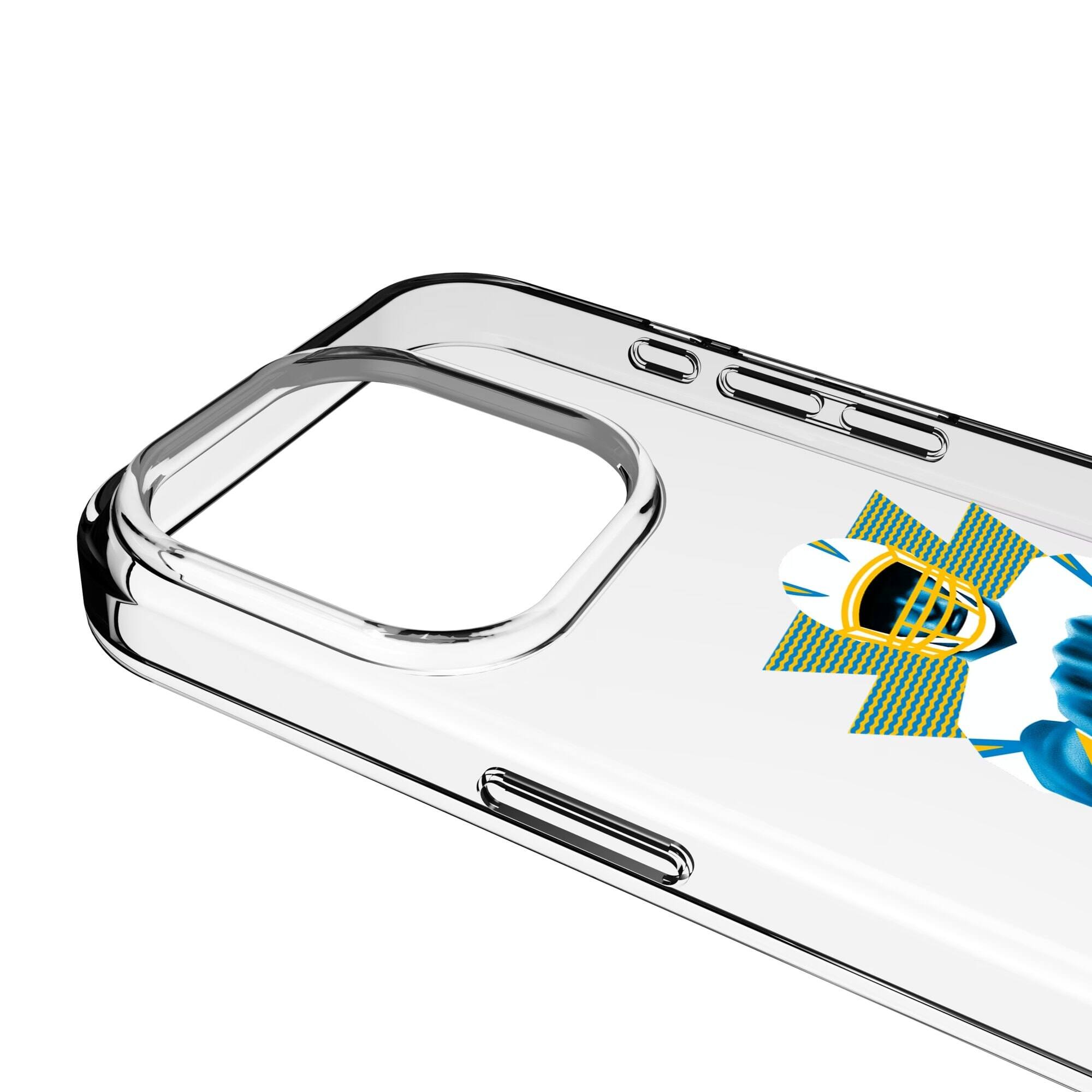 Alt View 2. Keyscaper - Los Angeles Chargers iPhone Clear Case - 14 - Multicolor.