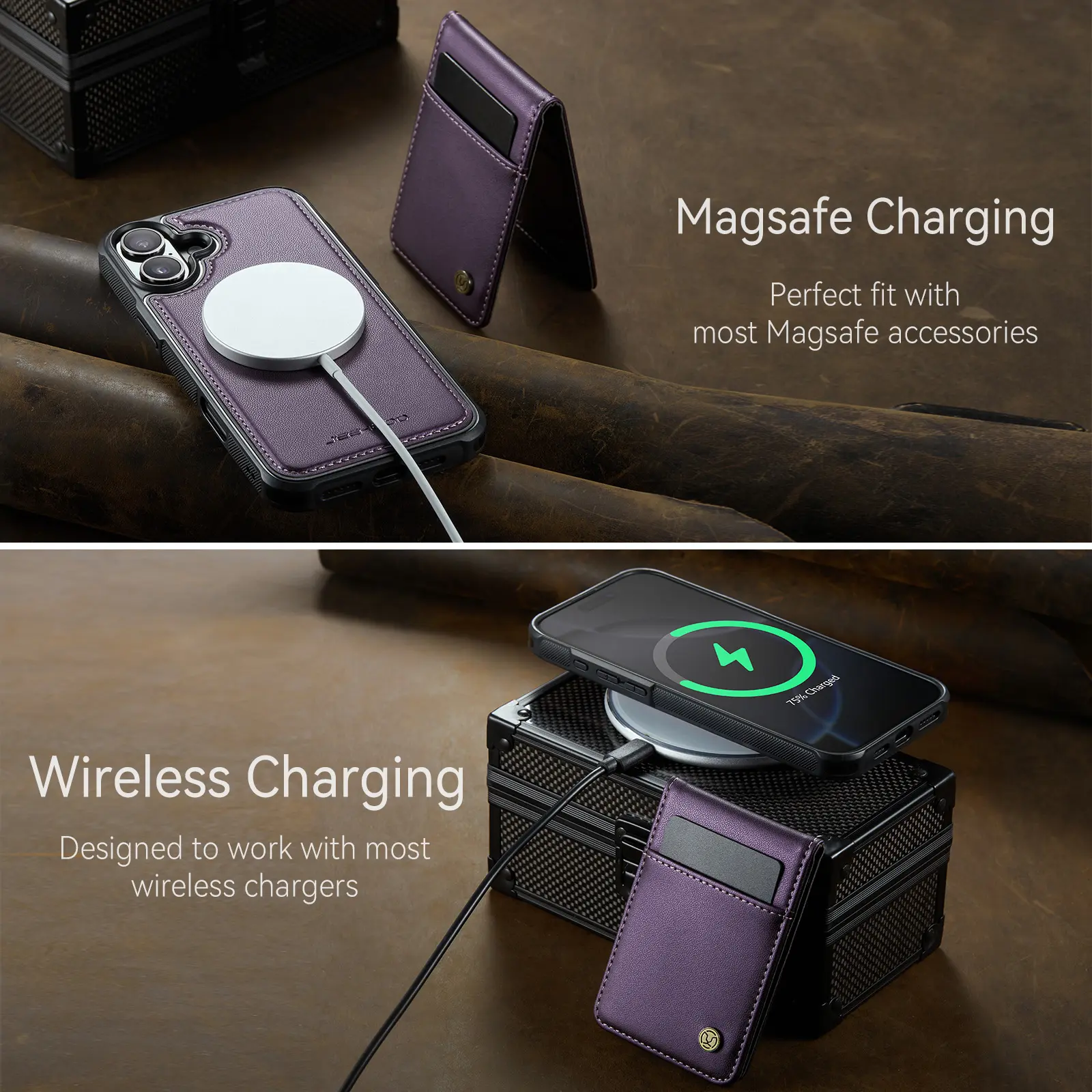 Magsafe Charging  
Perfect fit with most Magsafe accessories  

Wireless Charging  
Designed to work with most wireless chargers