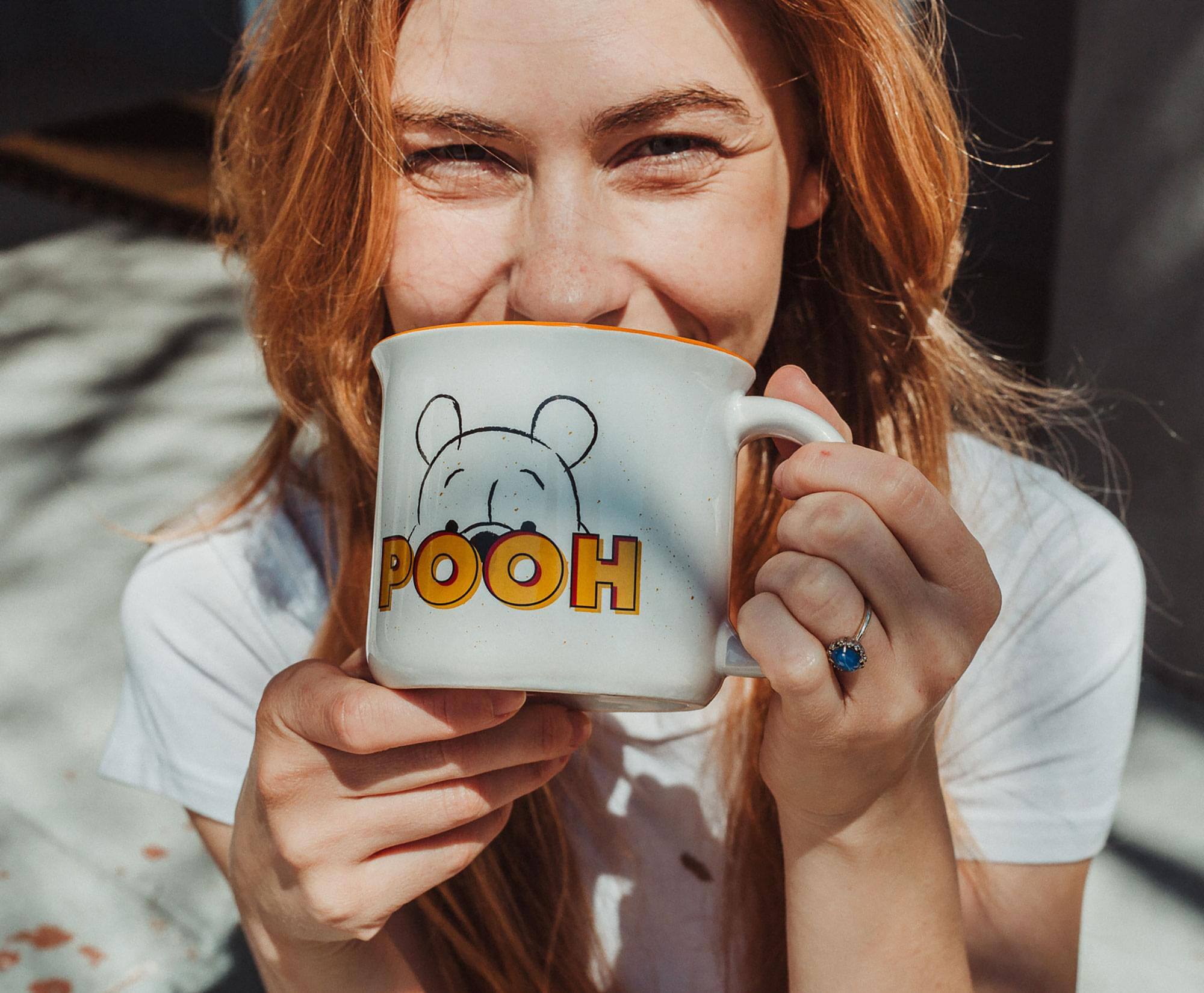 Alt View 3. Disney - Disney Winnie the Pooh and Piglet Ceramic Camper Mugs | Set of 2 - White.