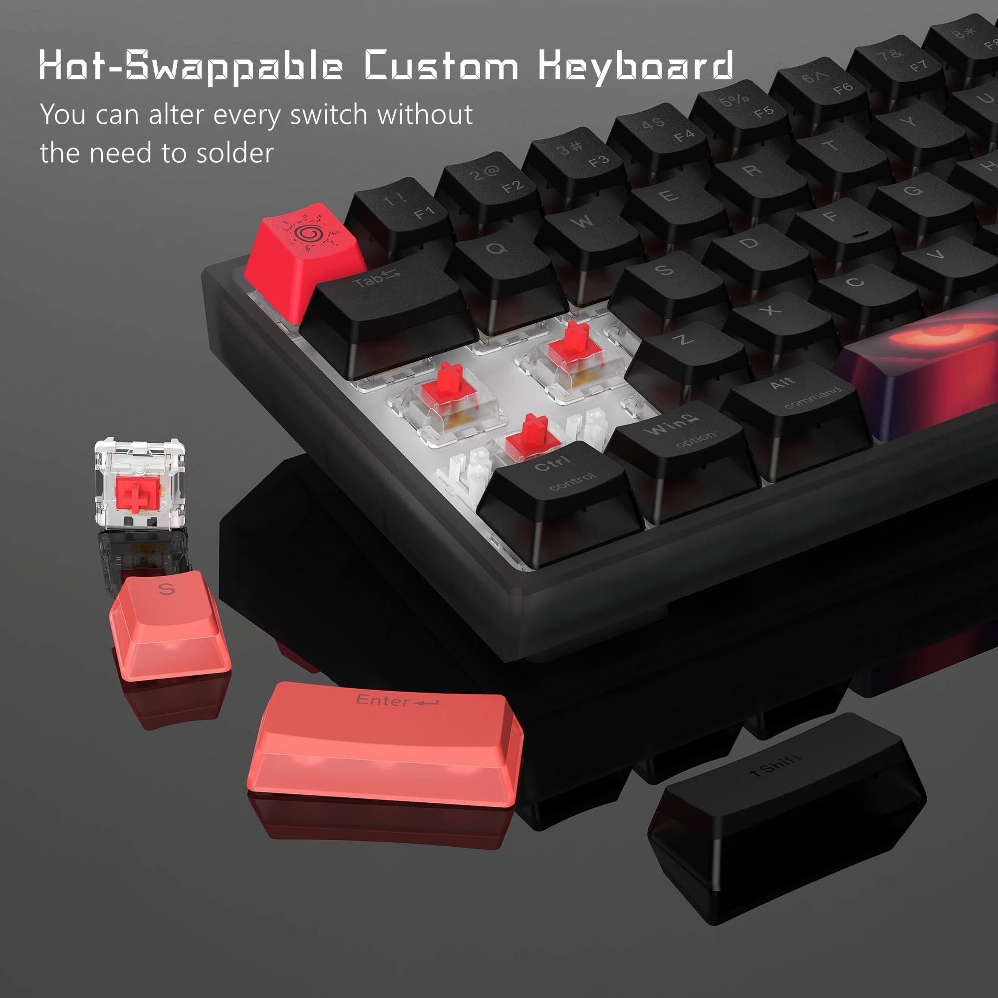 Hot-Swappable Custom Keyboard

You can alter every switch without the need to solder
