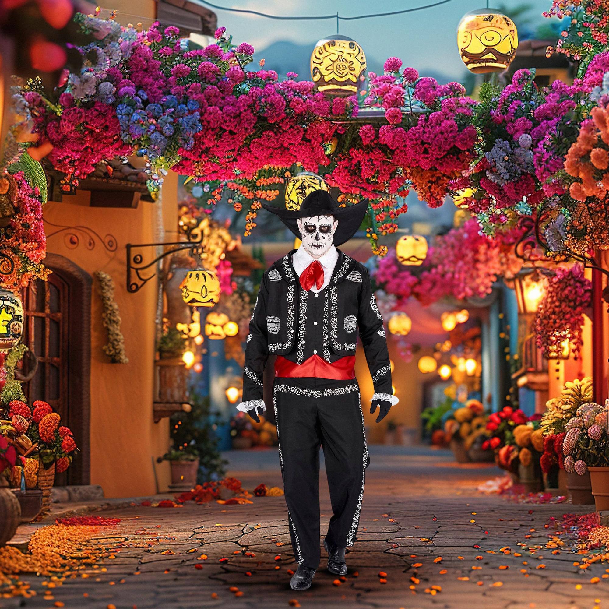 Alt View 4. Orion Costumes - Day of the Dead Mariachi Adult Costume | Extra Large - Black.