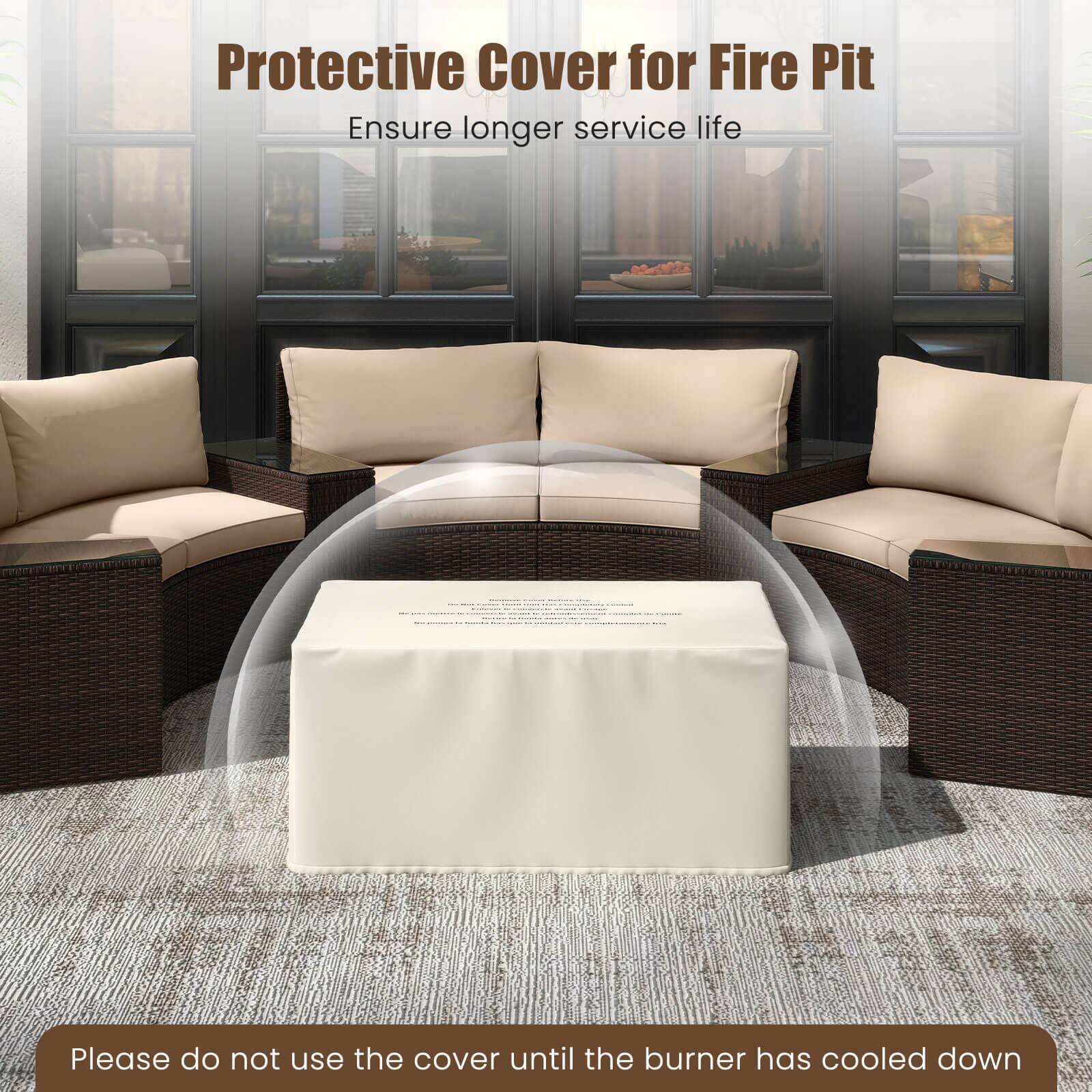 Protective Cover for Fire Pit  
Ensure longer service life  

Please do not use the cover until the burner has cooled down