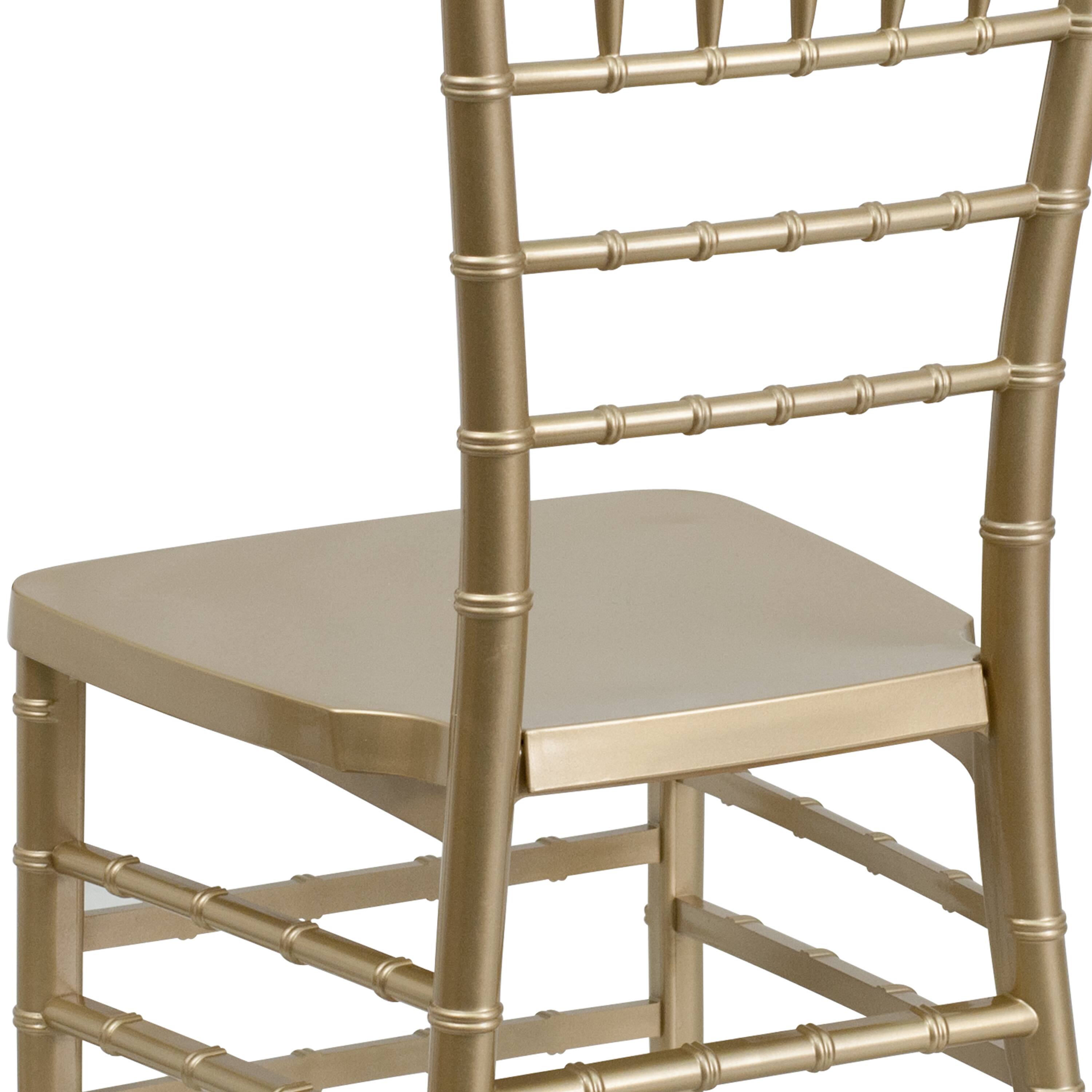 Alt View 8. Emma + Oliver - Wedding & Event Resin Stacking Chiavari Dining Chair - Gold.