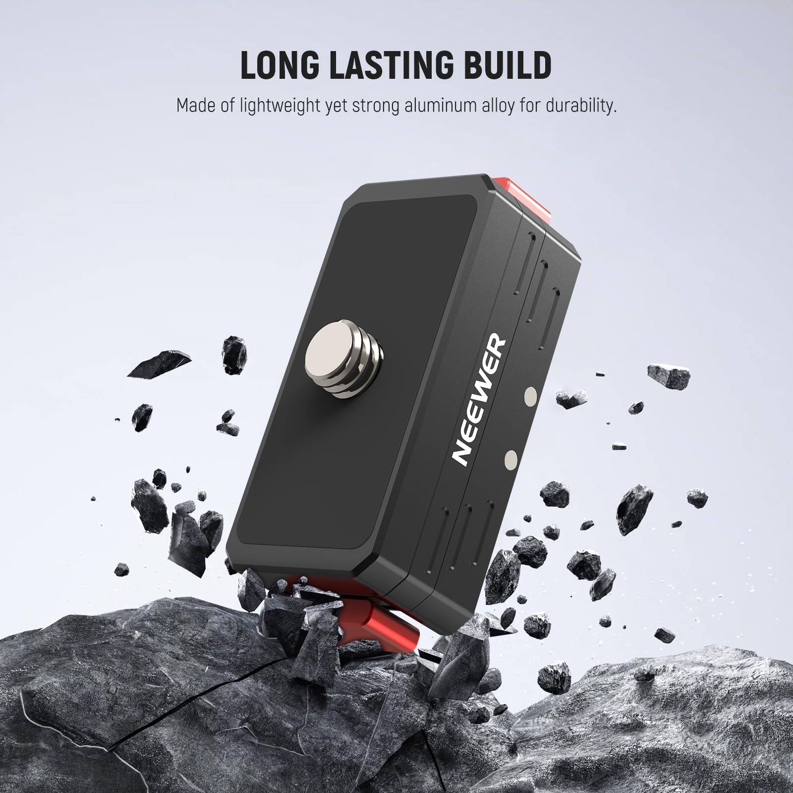 LONG LASTING BUILD  
Made of lightweight yet strong aluminum alloy for durability.  
NEEWER