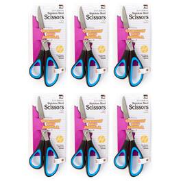 Charles Leonard - Cushion Grip Scissors, 8.25" Bent, Pack of 6