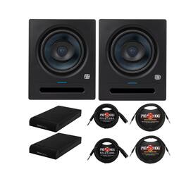 PreSonus - Eris Pro 8 8-Inch 2-Way Studio Monitors with 1/4-Inch TRS Cables Bundle