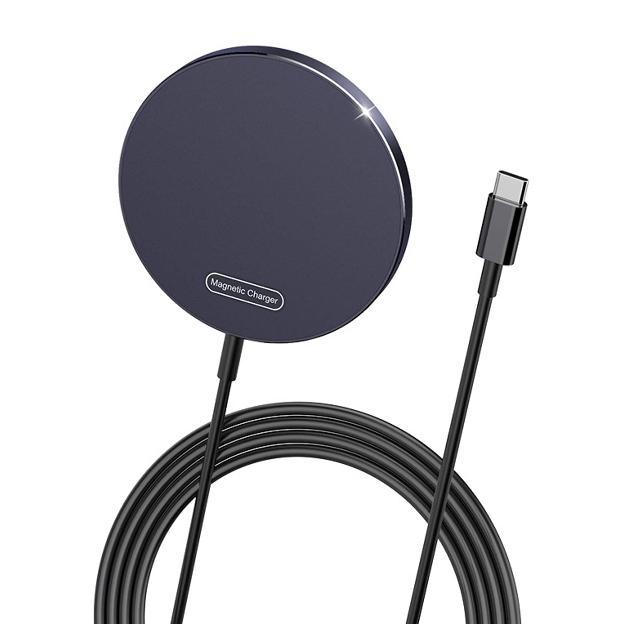 YONWAY - Magnetic Wireless Charger, 15W Fast Charging Station, Aluminum Alloy, Ultra-Thin & Portable for iPhone, Airpods